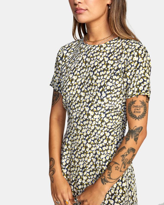 rvca black Dreamscape Midi Dress Women L888X1679 RVCA Clothing