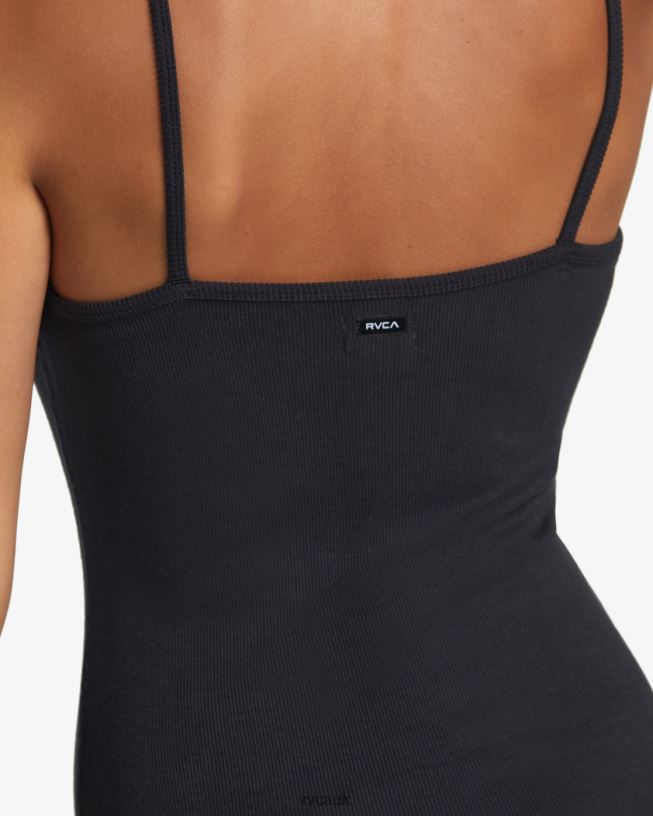rvca black Slink Midi Dress Women L888X1226 RVCA Clothing
