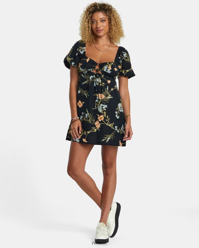 rvca black Sweet Talk Mini Dress Women L888X1211 RVCA Clothing