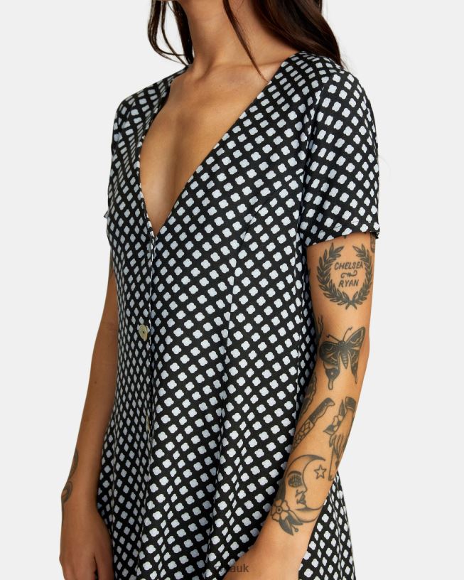rvca black Understated Mini Dress Women L888X1098 RVCA Clothing