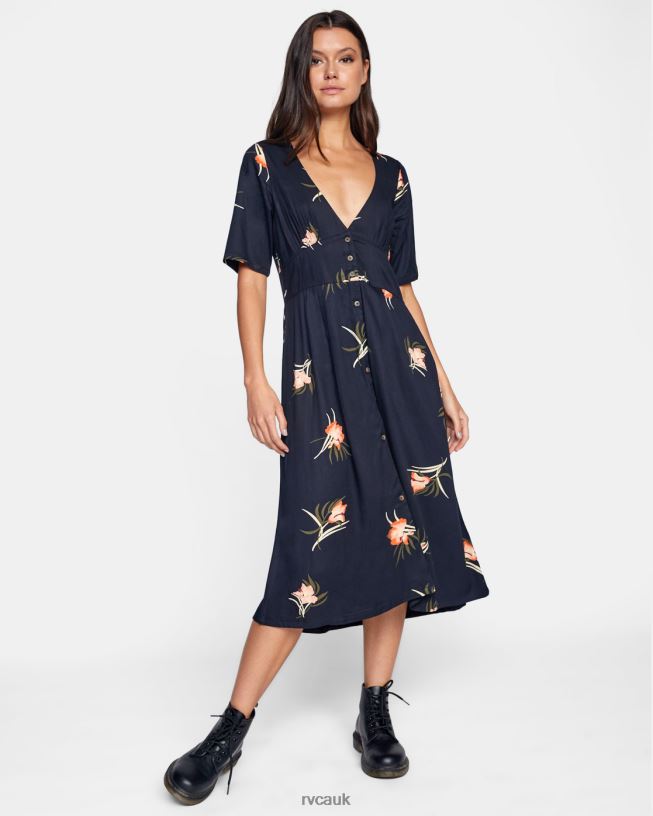true black Avenue Midi Dress Women L888X1687 RVCA Clothing