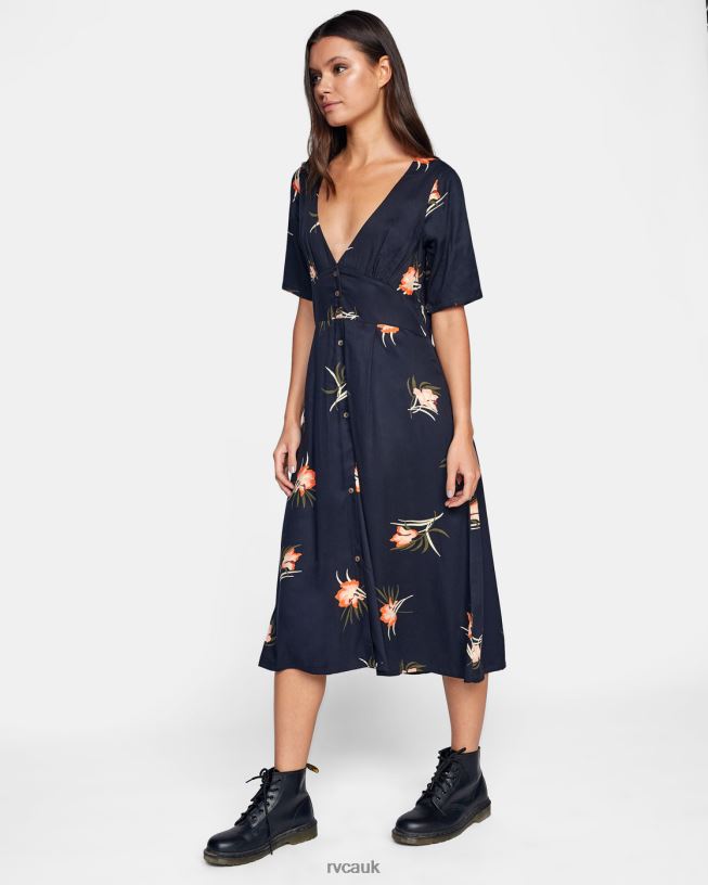 true black Avenue Midi Dress Women L888X1687 RVCA Clothing