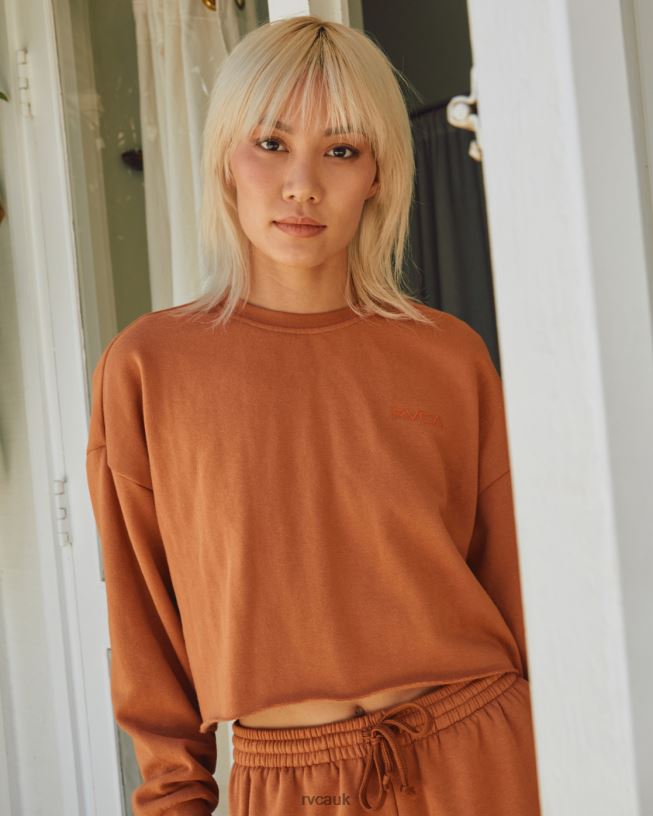 amber Test Drive Cropped Sweatshirt Women L888X1521 RVCA Clothing