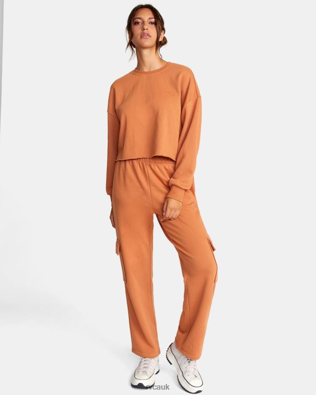 amber Test Drive Cropped Sweatshirt Women L888X1521 RVCA Clothing