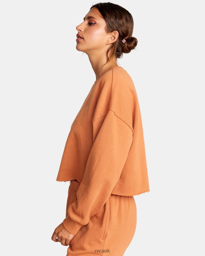 amber Test Drive Cropped Sweatshirt Women L888X1521 RVCA Clothing