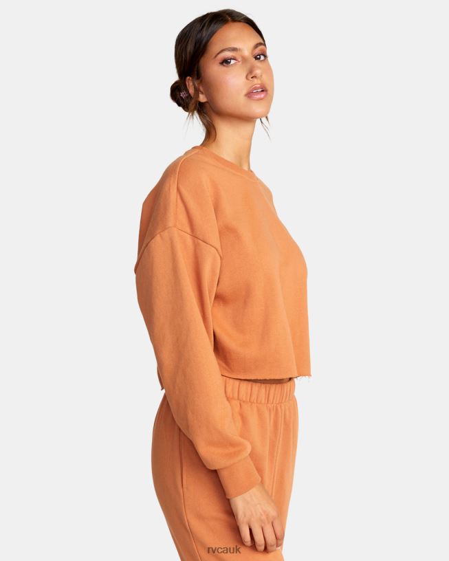 amber Test Drive Cropped Sweatshirt Women L888X1521 RVCA Clothing