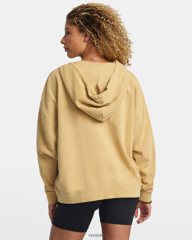 straw Fungi Zip-Up Hoodie Women L888X1155 RVCA Clothing