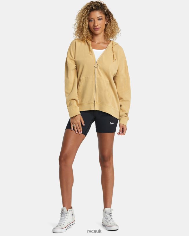straw Fungi Zip-Up Hoodie Women L888X1155 RVCA Clothing