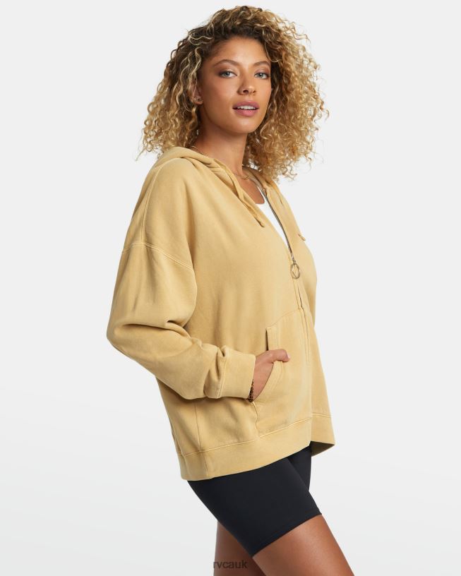 straw Fungi Zip-Up Hoodie Women L888X1155 RVCA Clothing