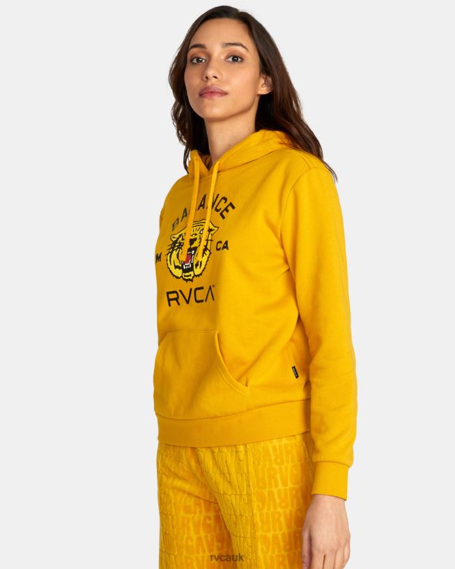 tawny gold Squadron Hoodie Women L888X1709 RVCA Clothing