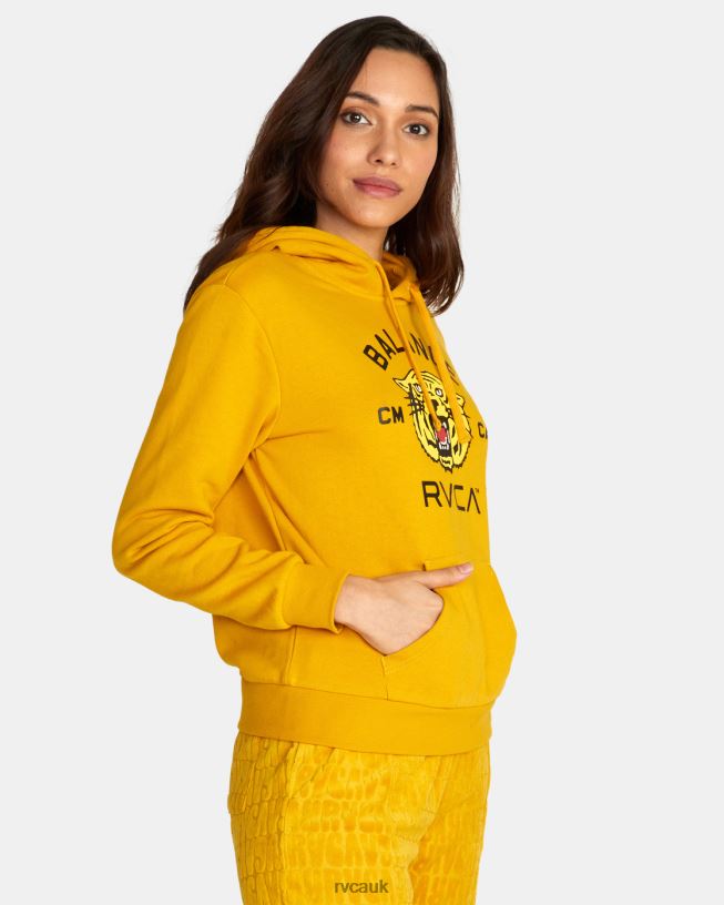 tawny gold Squadron Hoodie Women L888X1709 RVCA Clothing