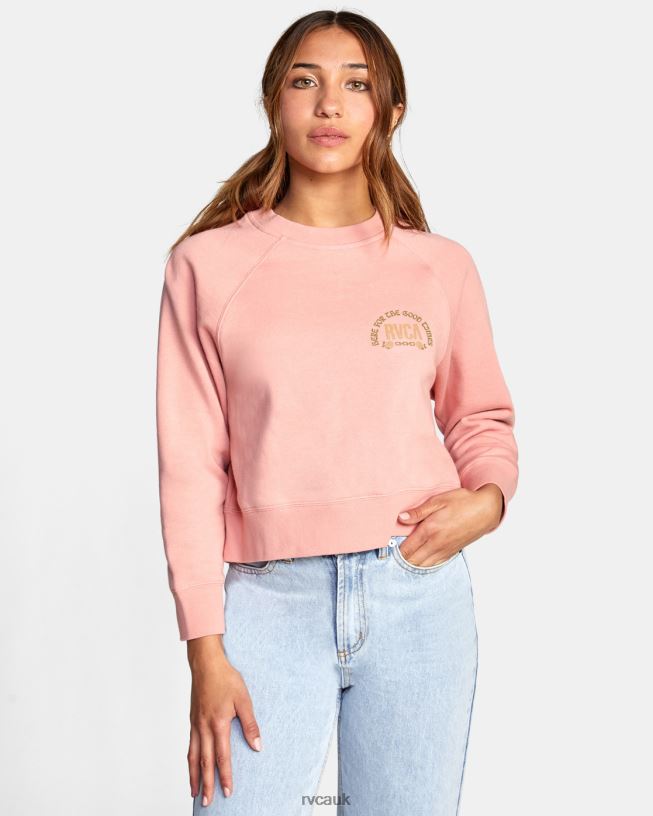 blush Good Times Crewneck Sweatshirt Women L888X1649 RVCA Clothing