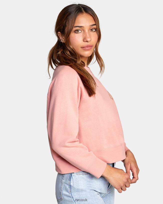 blush Good Times Crewneck Sweatshirt Women L888X1649 RVCA Clothing