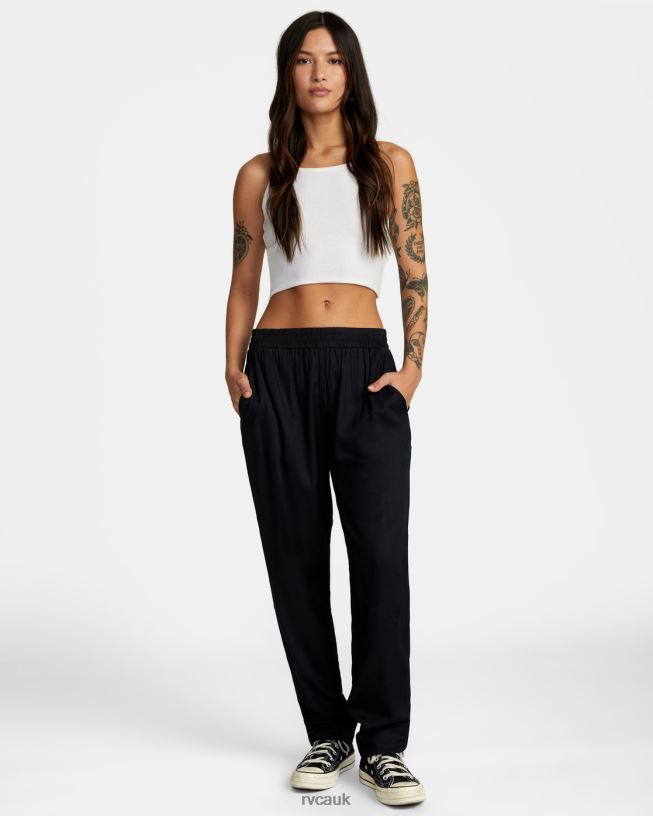 black New Yume Beach Pants Women L888X1281 RVCA Clothing