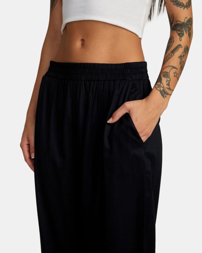 black New Yume Beach Pants Women L888X1281 RVCA Clothing