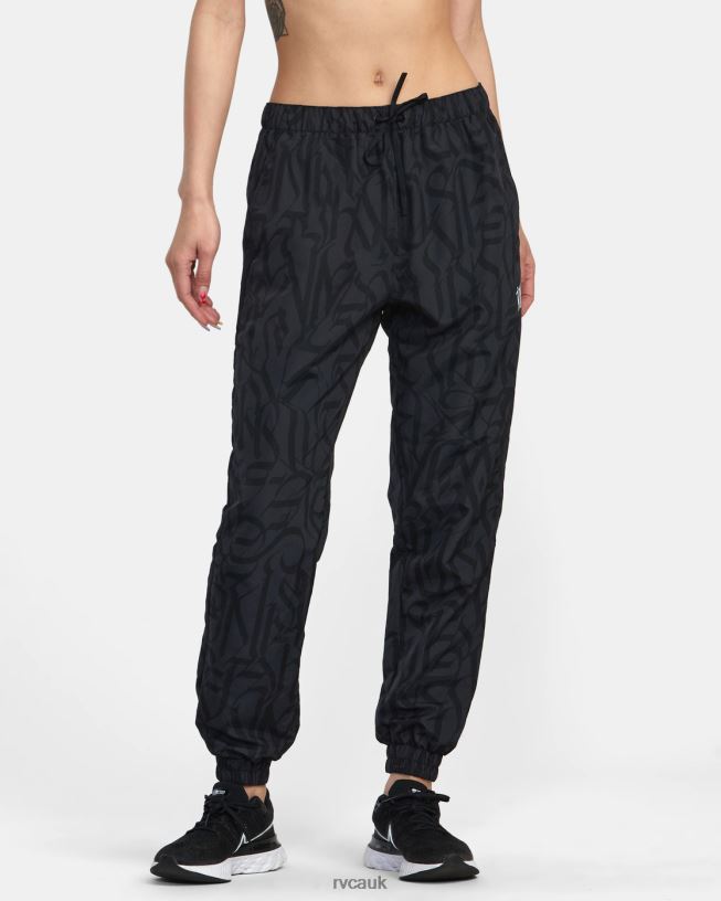 black Thug Rose Track Technical Joggers Women L888X1411 RVCA Clothing