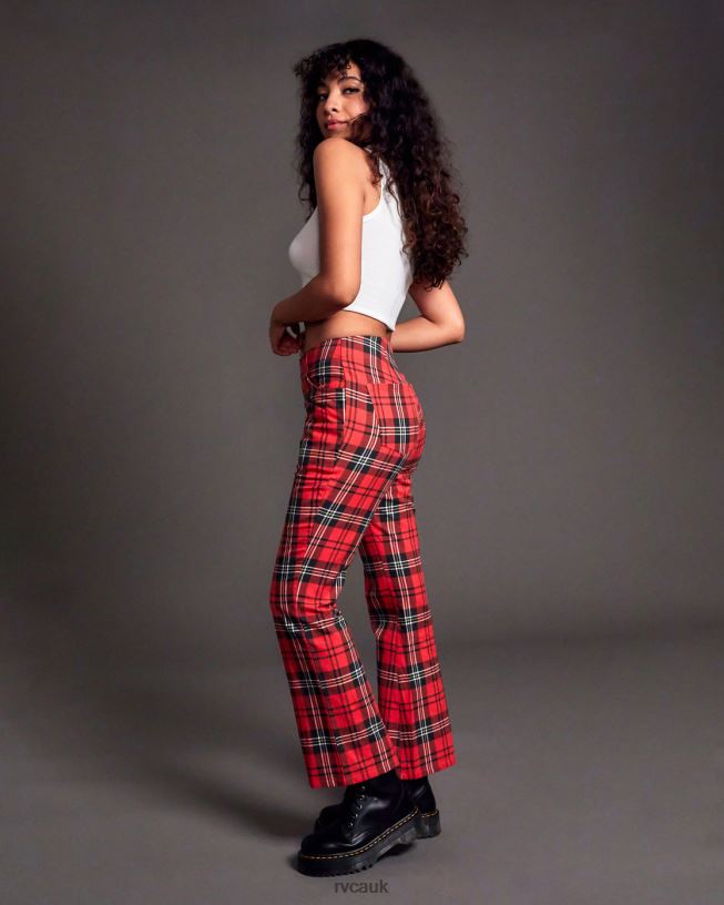 chrysanthemum Ramone Woven Plaid Pants Women L888X1688 RVCA Clothing