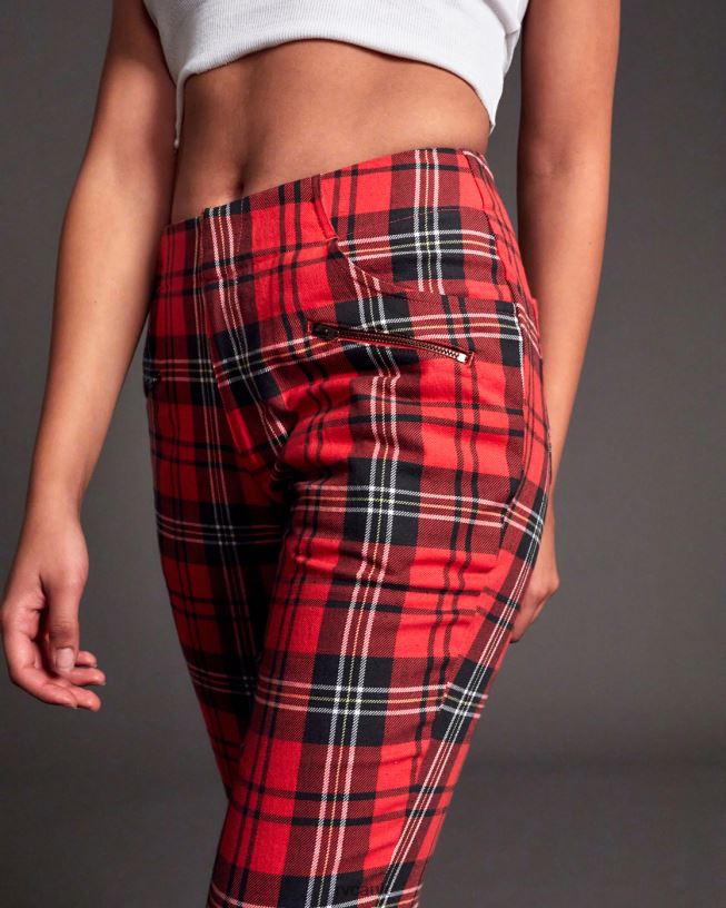 chrysanthemum Ramone Woven Plaid Pants Women L888X1688 RVCA Clothing