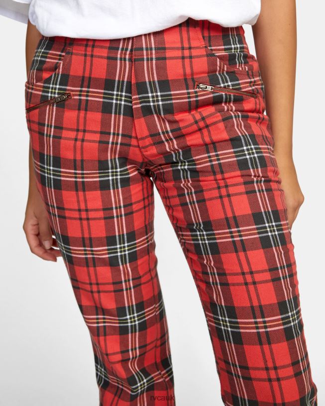chrysanthemum Ramone Woven Plaid Pants Women L888X1688 RVCA Clothing