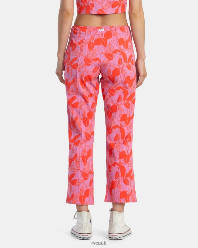 cyclamen Drip High-Waisted Pants Women L888X1369 RVCA Clothing