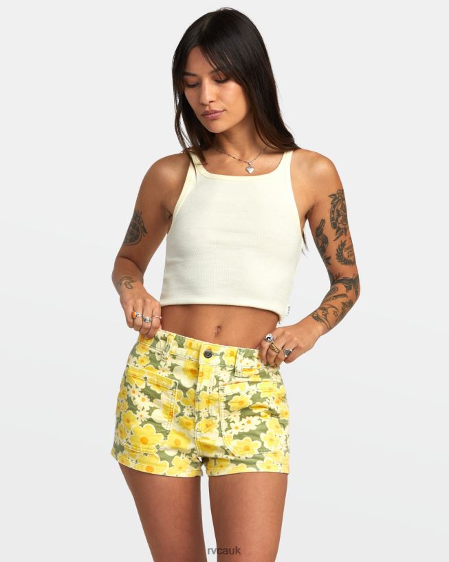 fern Belle Corduroy Shorts Women L888X1402 RVCA Clothing