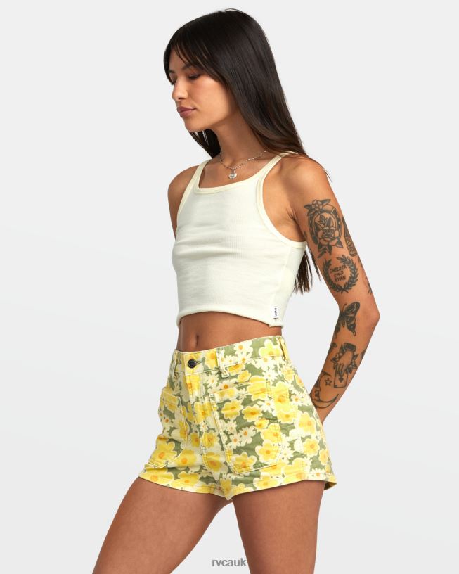 fern Belle Corduroy Shorts Women L888X1402 RVCA Clothing