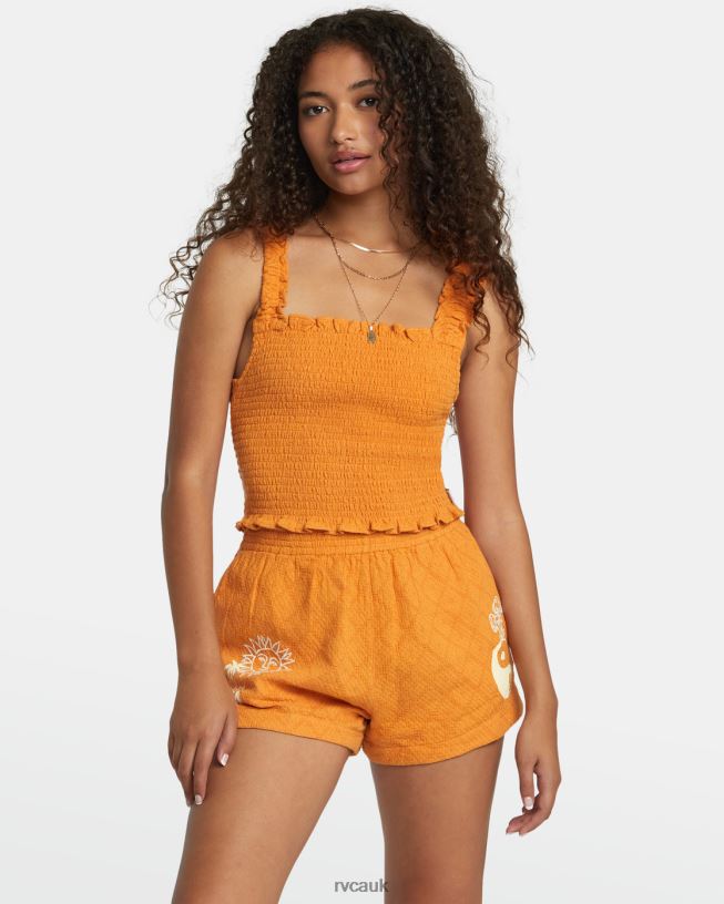 tangerine Sawyer Woven Shorts Women L888X1113 RVCA Clothing
