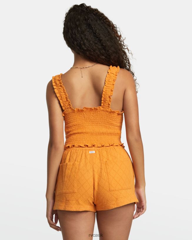tangerine Sawyer Woven Shorts Women L888X1113 RVCA Clothing