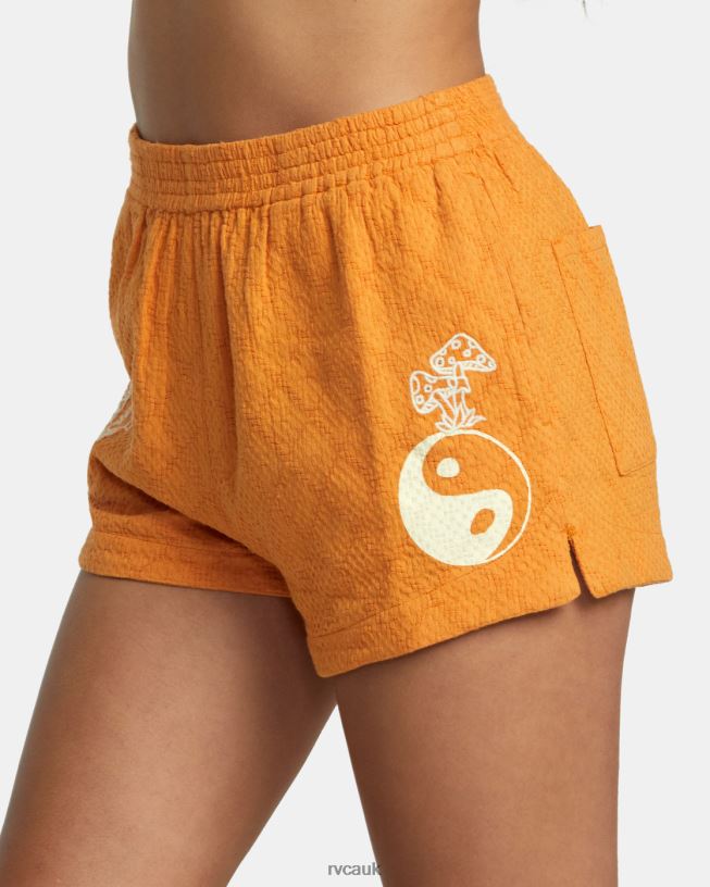 tangerine Sawyer Woven Shorts Women L888X1113 RVCA Clothing