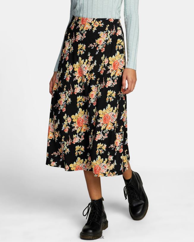true black Stardust Midi Skirt Women L888X1316 RVCA Clothing