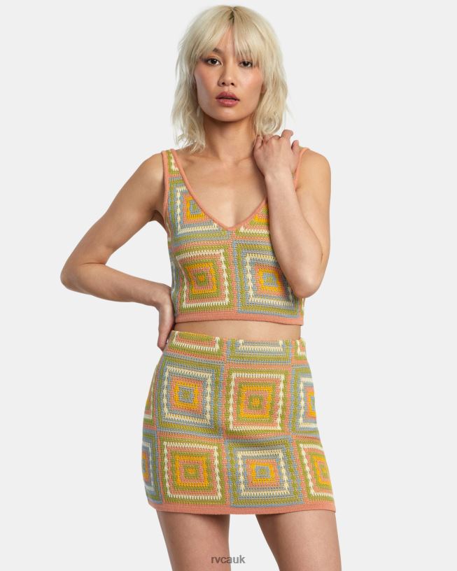 guava Shadow Box Sweater Top Women L888X1413 RVCA Clothing