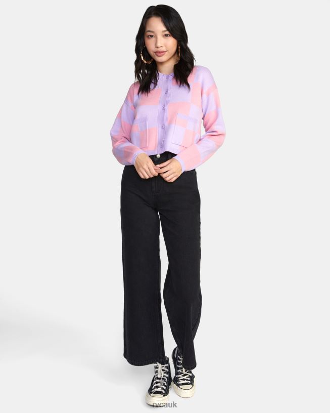 lavender Brady Cardigan Sweater Women L888X1597 RVCA Clothing