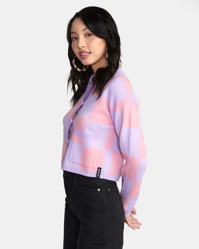 lavender Brady Cardigan Sweater Women L888X1597 RVCA Clothing