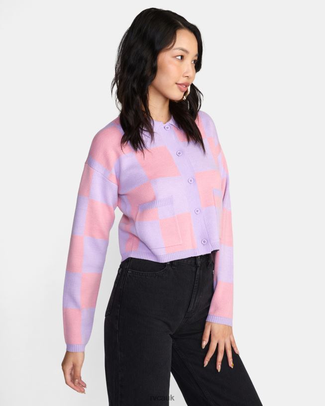 lavender Brady Cardigan Sweater Women L888X1597 RVCA Clothing