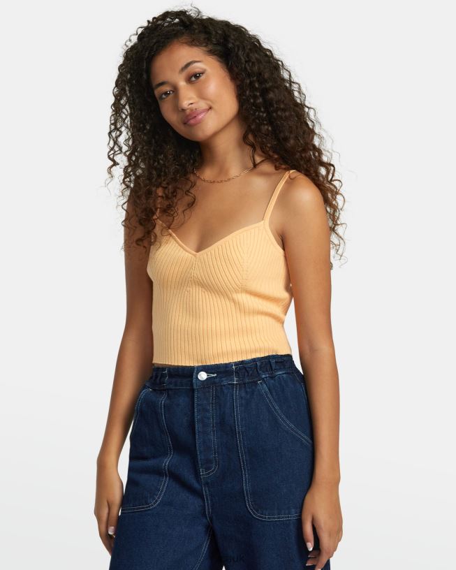 melon Silhouette Knitted Tank Women L888X1235 RVCA Clothing