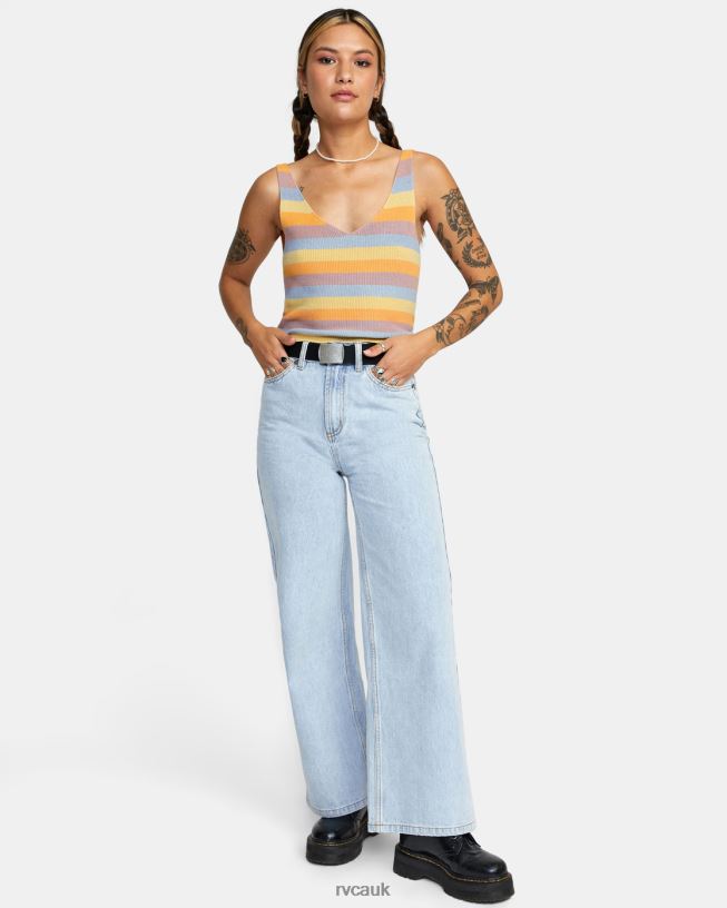 multi Rainshadow Sweater Tank Top Women L888X1725 RVCA Clothing