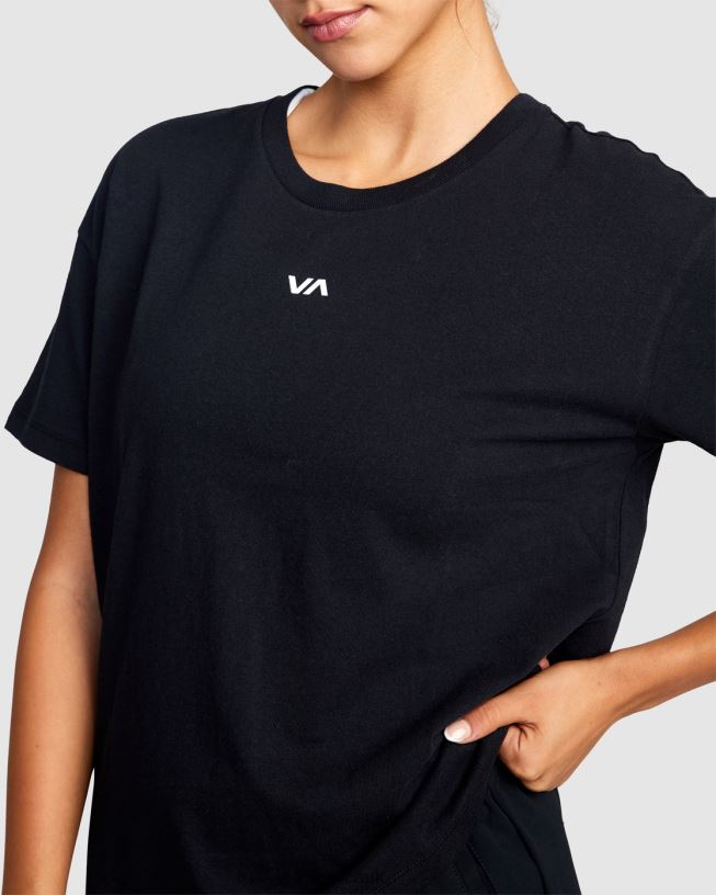 black VA Essential Tee Women L888X1730 RVCA Clothing
