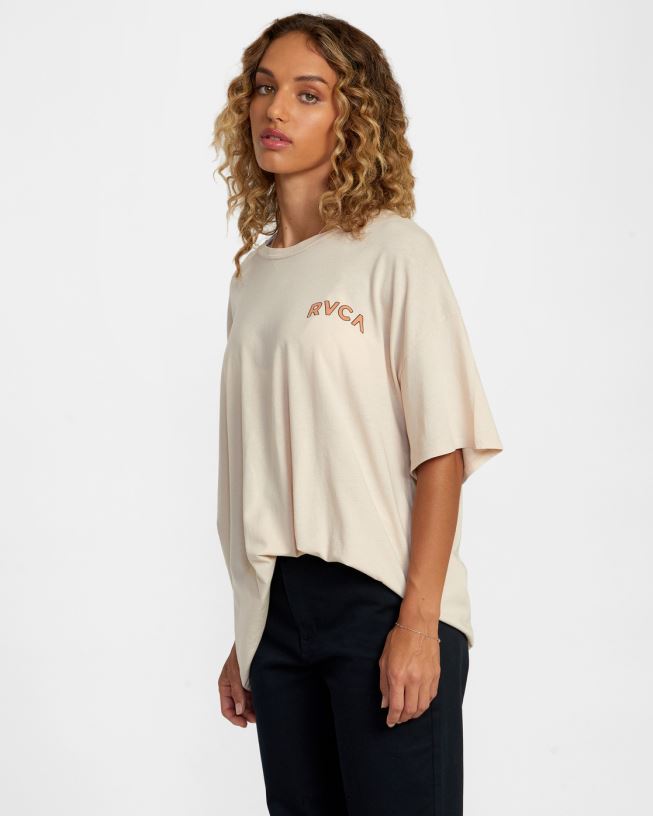 chalk Banjo Tee Women L888X1149 RVCA Clothing