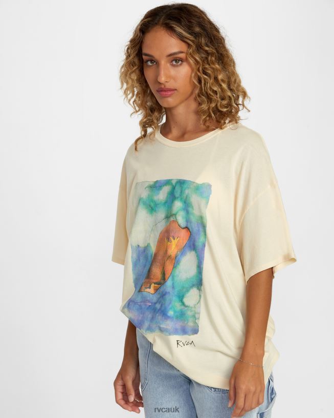 cream Colin Sussingham Float Tee Women L888X119 RVCA Clothing