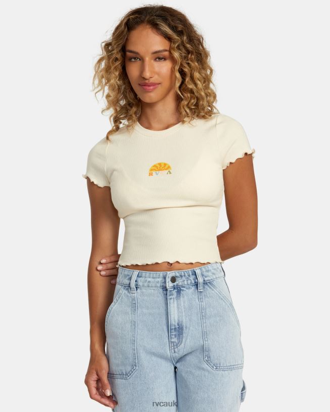 cream Shine Tee Women L888X1243 RVCA Clothing