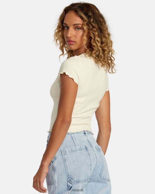 cream Shine Tee Women L888X1243 RVCA Clothing