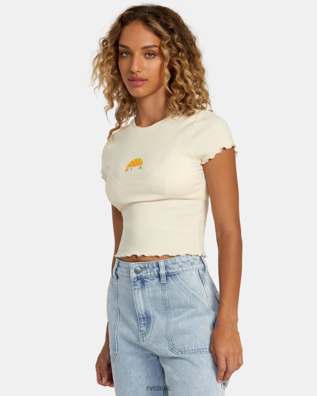 cream Shine Tee Women L888X1243 RVCA Clothing