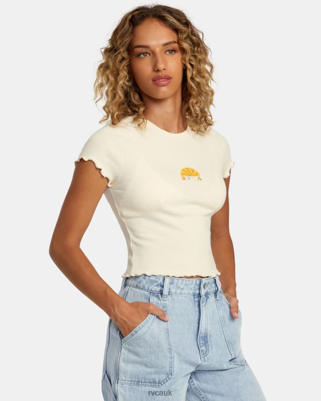 cream Shine Tee Women L888X1243 RVCA Clothing