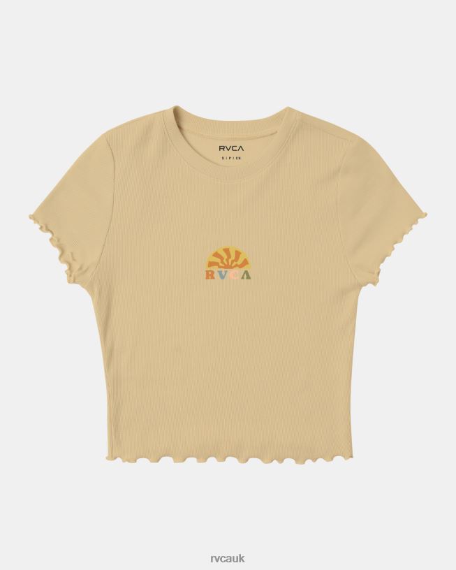 cream Shine Tee Women L888X1243 RVCA Clothing