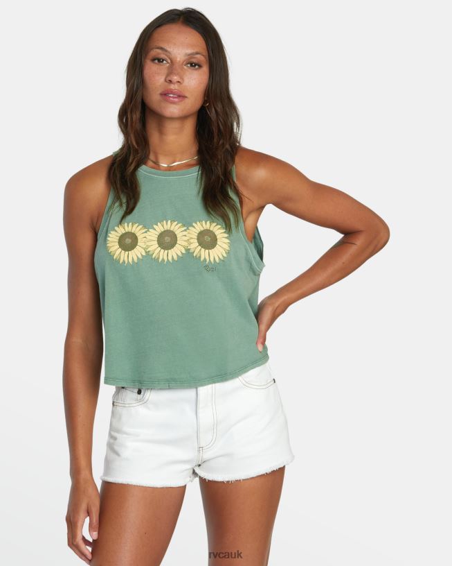 dark ivy Sunflower Tank Top Women L888X1282 RVCA Clothing