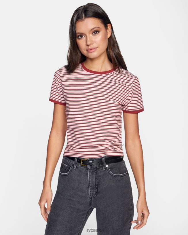 dusty red Sure Thing Tee Women L888X1320 RVCA Clothing