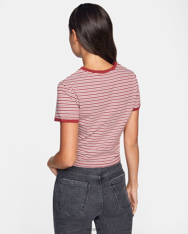 dusty red Sure Thing Tee Women L888X1320 RVCA Clothing