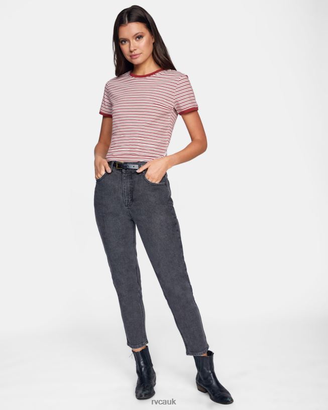 dusty red Sure Thing Tee Women L888X1320 RVCA Clothing