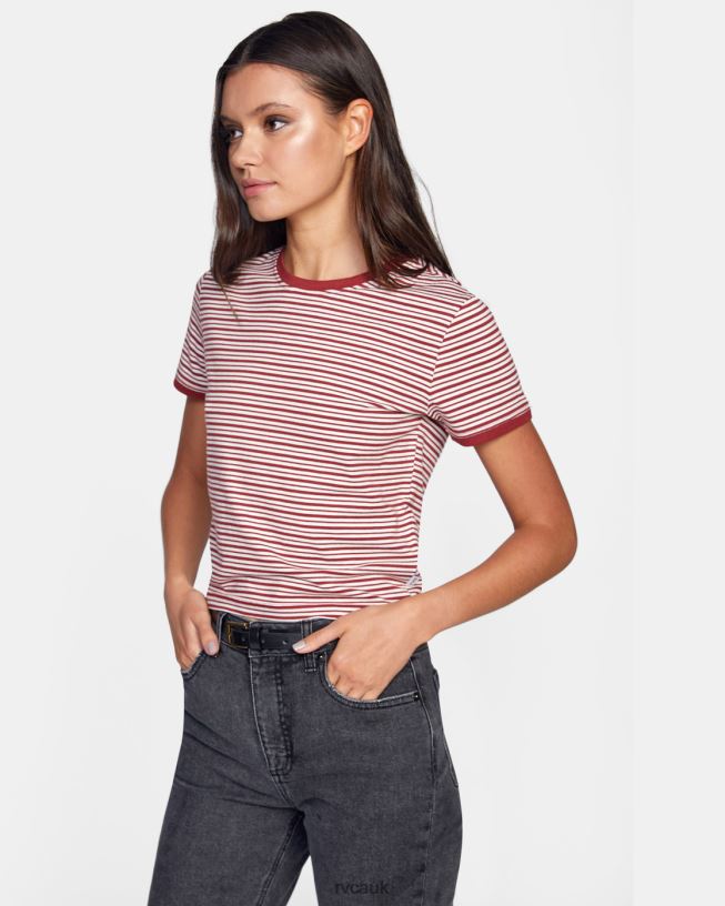 dusty red Sure Thing Tee Women L888X1320 RVCA Clothing
