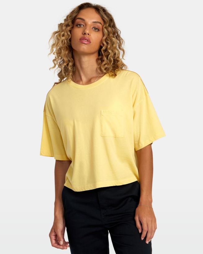 golden PTC Tee Women L888X1172 RVCA Clothing